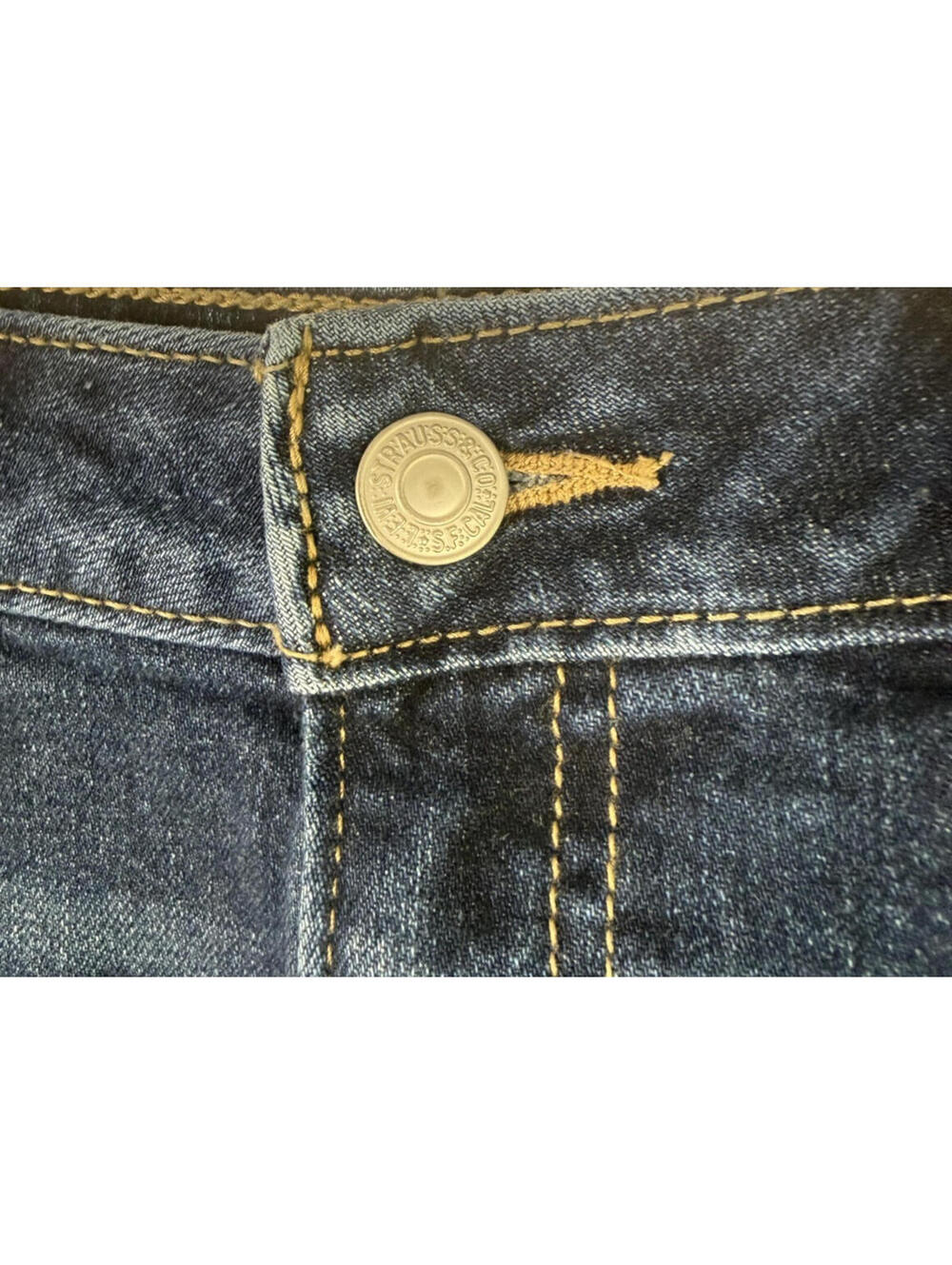 Levis A-Line Denim Shorts Dark Blue Size 28 Women's Classic 5-Pocket - Picture 6 of 10